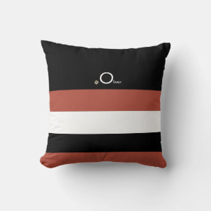 Coussin Chute Chien Custom Stripe Citrouille moderne Orang