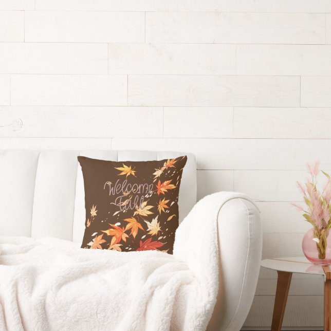 Coussin Chute de bienvenue, Feuilles d'automne (Canapé)
