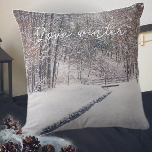 Coussin Chute de neige au parc