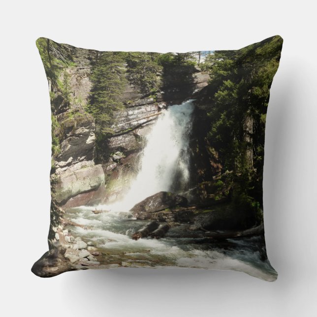 Coussin Chutes Baring dans le parc national de Glacier (Recto)
