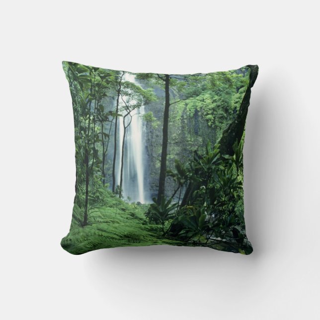 Coussin Chutes de Hanakapiai le long de la côte de Na Pali (Recto)