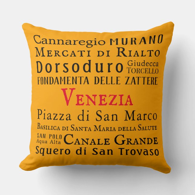 Coussin Ciao Venezia ! (Recto)