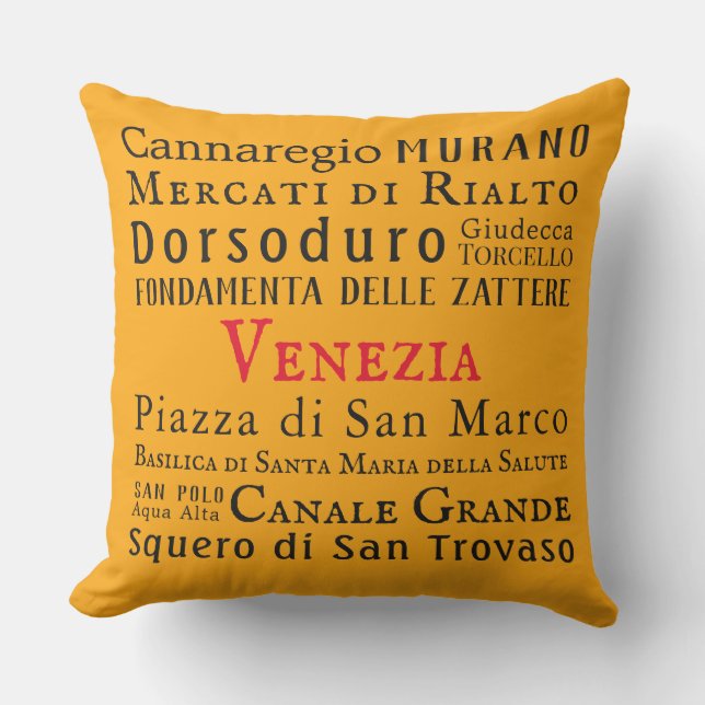 Coussin Ciao Venezia ! (Recto)