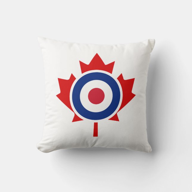 Coussin Cible de curling de hockey sur glace Mod Canada (Recto)