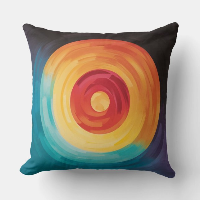 Coussin Cible de superposition colorée (Recto)