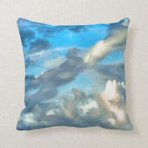 COUSSIN CIEL BLEU AVEC NUAGES DRAMATIQUES : PHOTOGRAPHIE D