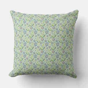 Coussin Ciel Bleu Danseuses Aquarelles de Marguerites