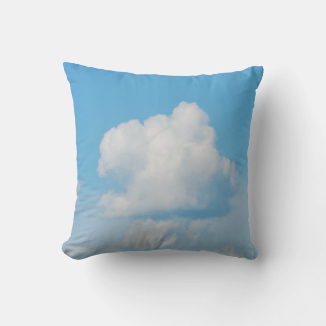 Coussin ciel bleu de nuage blanc (Recto)