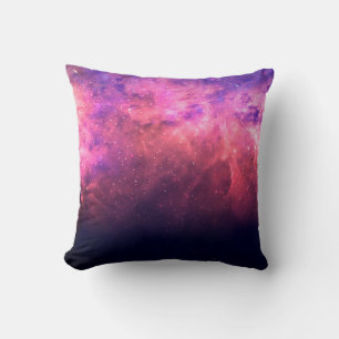Coussin Ciel Cosmique Étoilé Violet Rose Lueur de Feu