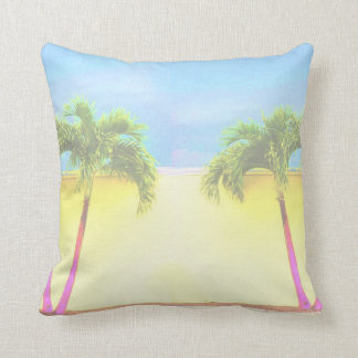 Coussin Ciel de deux palmiers le rétro s'est fané