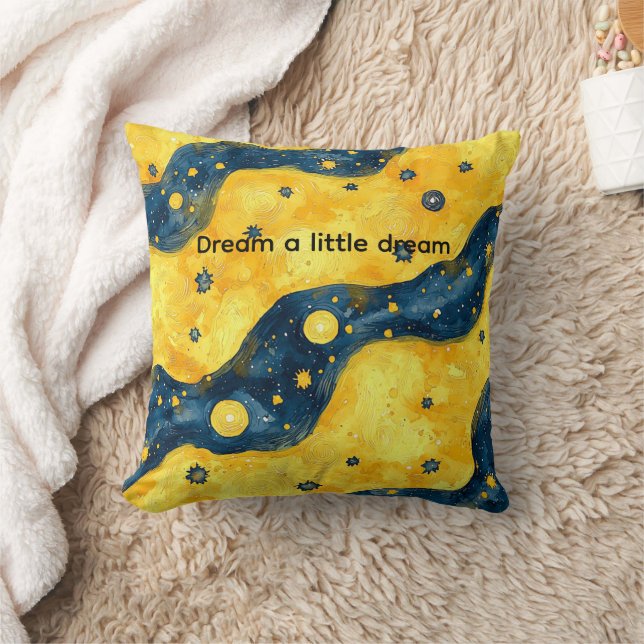 Coussin Ciel étoilé bleu jaune (Couverture)