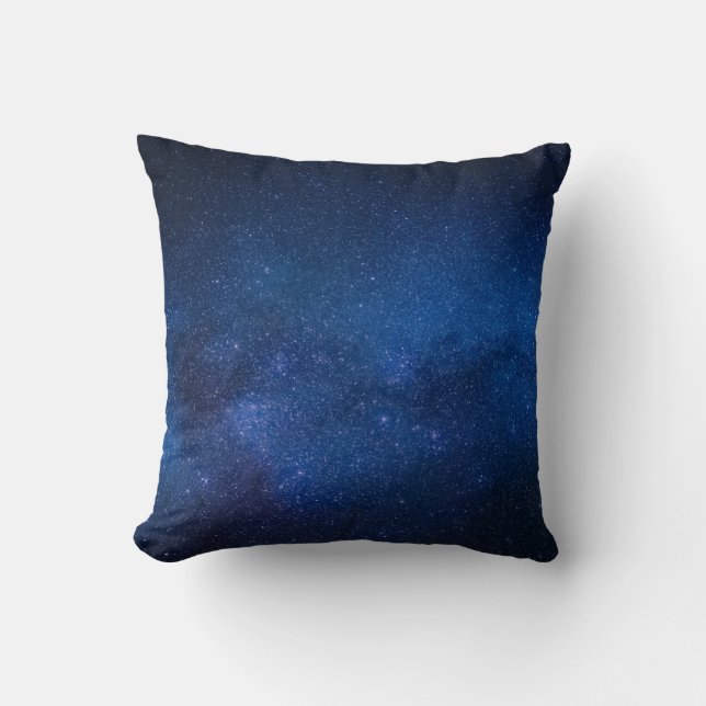 Coussin Ciel étoilé bleu | Zazzle_Growshop. (Recto)