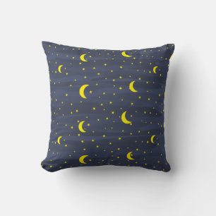 Coussin Ciel nocturne bleu foncé - Motif sans couture d'ét
