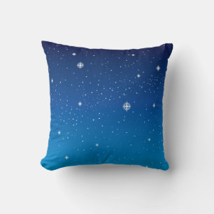 Coussin Ciel nocturne étoilé bleu profond