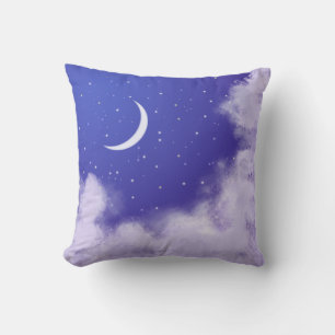 Coussin Ciel nocturne rêvé avec Crescent Moon