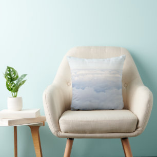 Coussin Ciel pastel et rêve de nuages duveteux 1