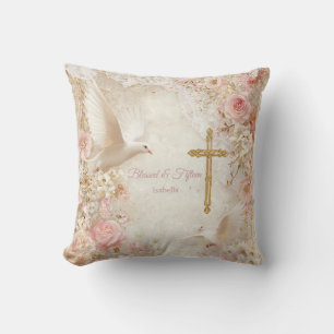 Coussin Ciel Rose & Or Quince, personnalisé