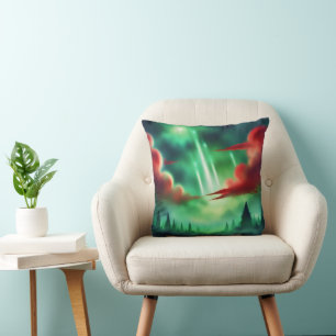 Coussin ciel vert