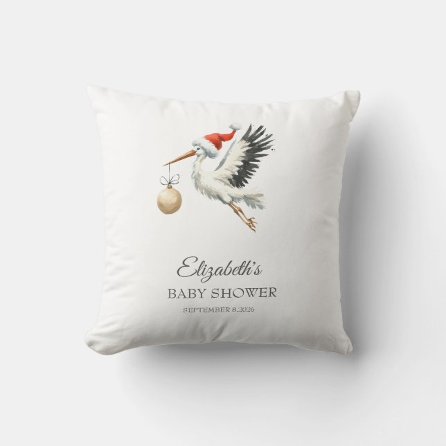 Coussin Cigogne de vacances adorable mignonne (Recto)
