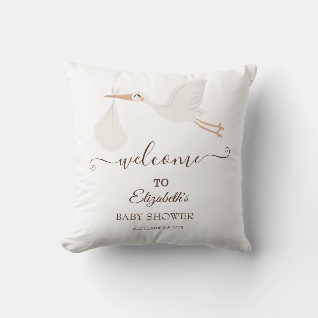 Coussin Cigogne mignonne adorable     (Recto)