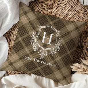 Coussin Cimetière de Monogramme d'hiver terrestre