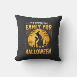 Coussin Cimetière de sorcière d'Halloween précoce Design v