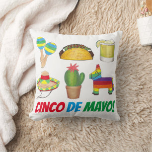 Coussin Cinco de Mayo Mexique Fiesta Party Print