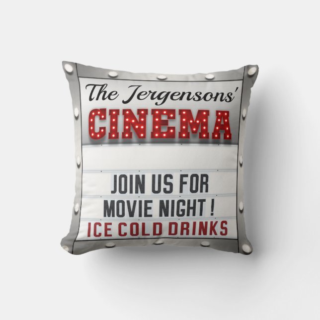 Coussin Cinéma Cinéma Nuit Théâtre Théâtre (Recto)