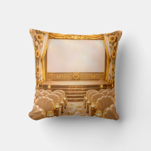Coussin Cinéma Vintage Tournesol Doré