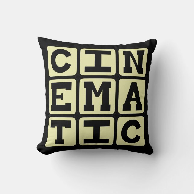 Coussin Cinématique, comme un film (Recto)