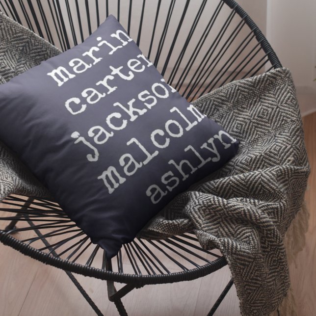 Coussin Cinq noms Fête des mères personnalisées (Créateur téléchargé)