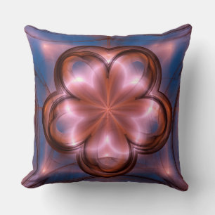Coussin Cinq pétales roses rouges