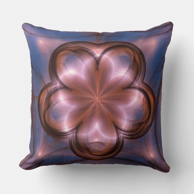 Coussin Cinq pétales roses rouges (Recto)