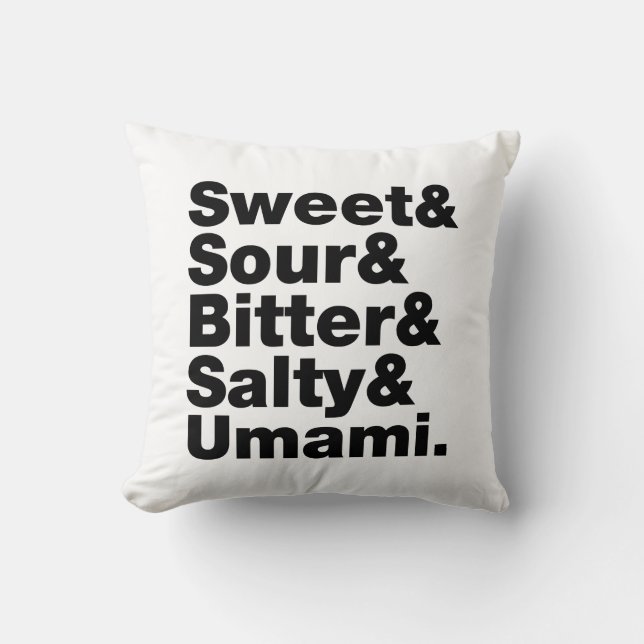 Coussin Cinq saveurs de base (Recto)