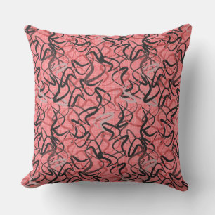 Coussin Cinquante ans du Boomerang   rose, gris et noir