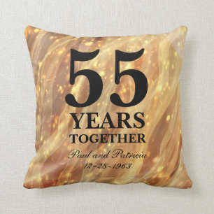 Coussin cinquante-cinquième Lumières de partie d'or