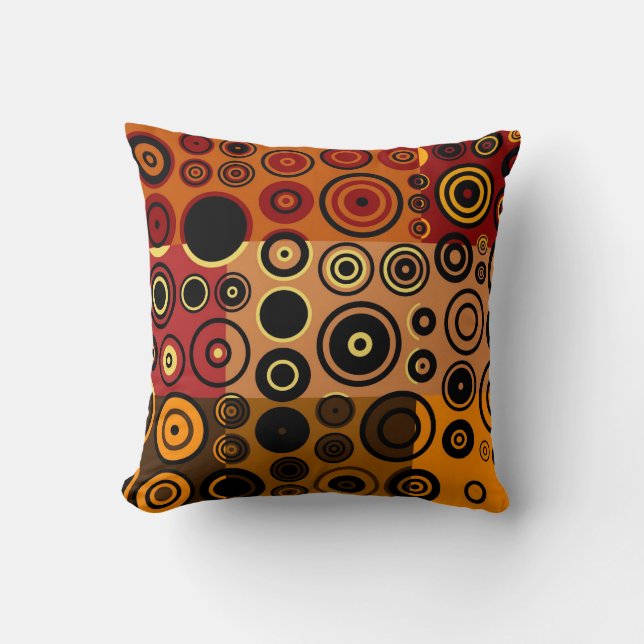 Coussin Cinquante couleurs vintages Art Abstrait (Recto)