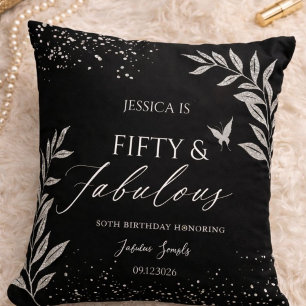 Coussin Cinquante & Fabuleux Black Glam 50e anniversaire