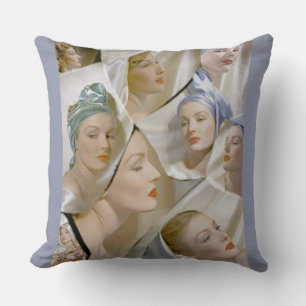 Coussin circa 1940 belle impression femme
