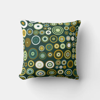 Coussin Circles Mode Rétro Motif Art Design Abstrait