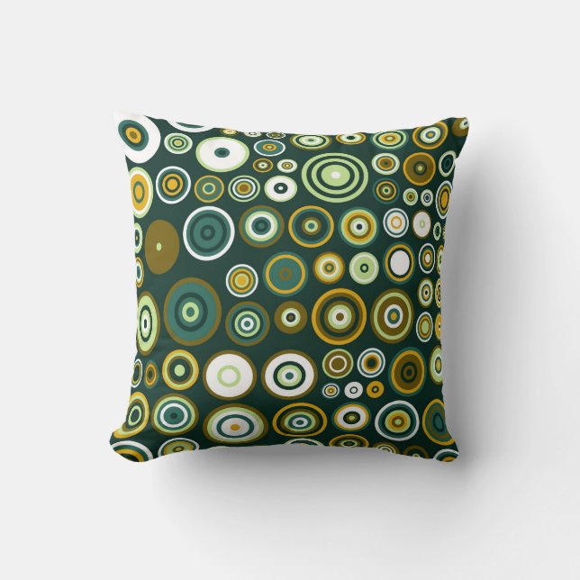 Coussin Circles Mode Rétro Motif Art Design Abstrait (Recto)