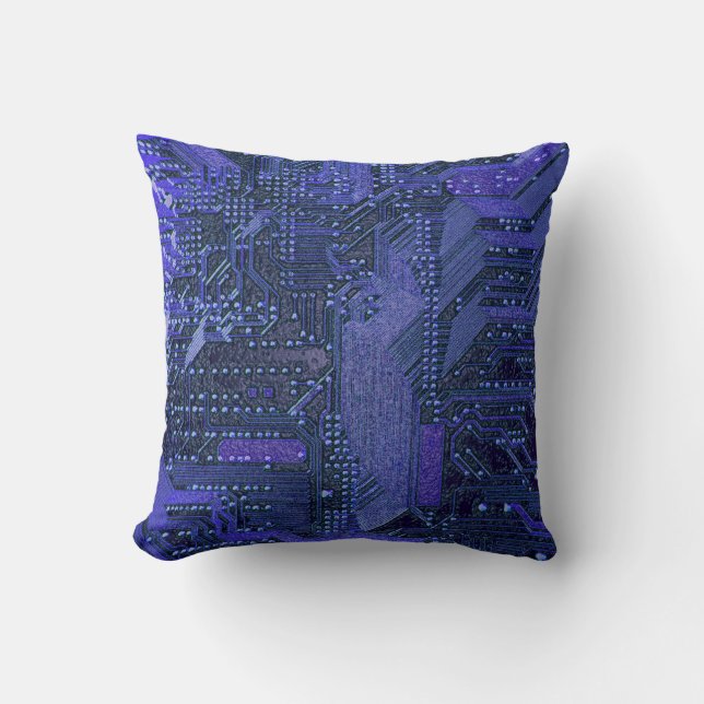 Coussin Circuit imprimé électronique de technologie artist (Recto)
