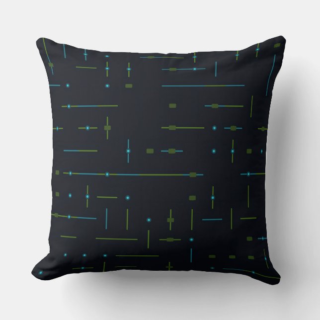 Coussin Circuit imprimé technologique sans couture (Recto)