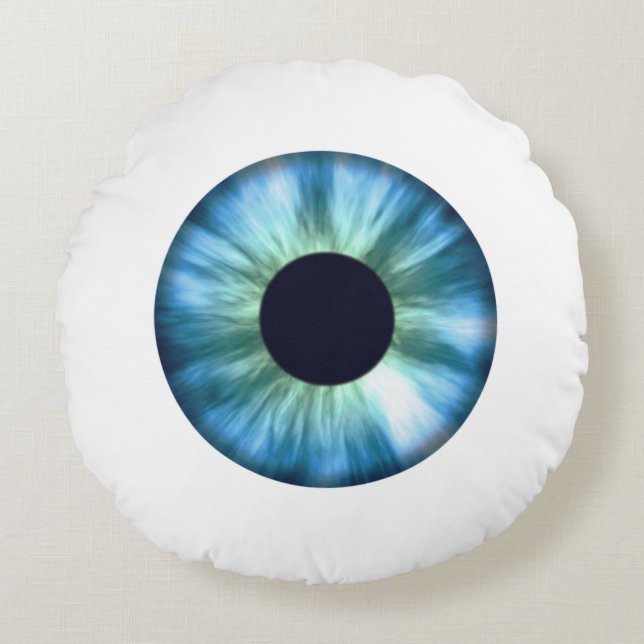 Coussin circulaire Blue Eyeball (Devant)