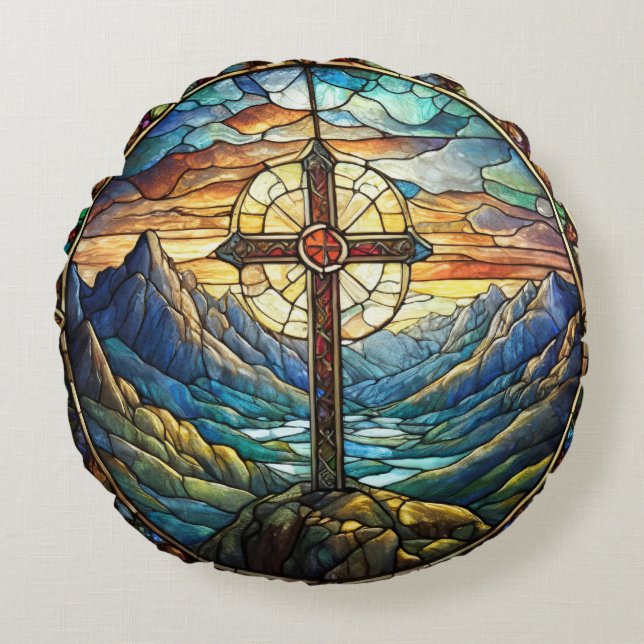 Coussin circulaire croisé (Devant)