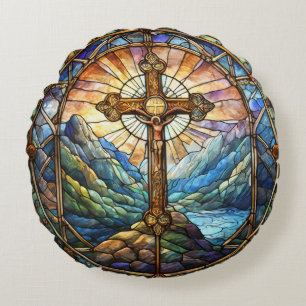 Coussin circulaire croisé