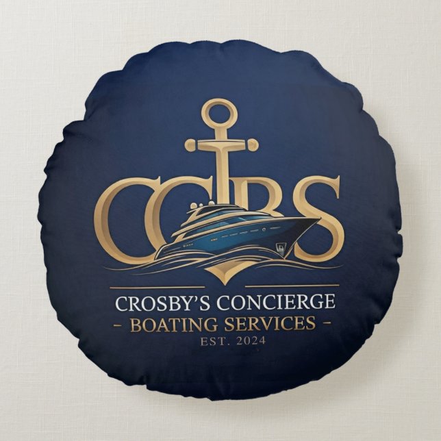 Coussin circulaire nautique (Devant)