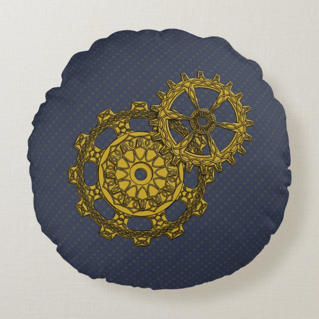 Coussin circulaire tissé (Devant)