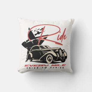 Coussin Circuler Sur Chaque Mile - Citation De Voiture Vin