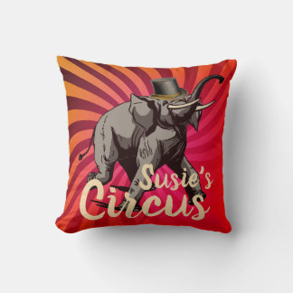 Coussin Cirque éléphant spirale casquette personnalisable